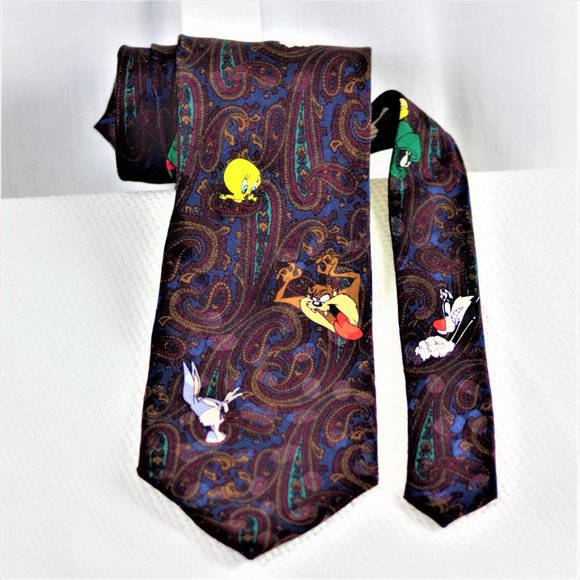 Warner Bros. Vtg 1994, Looney Tunes Mania Tie - Picture 1 of 16